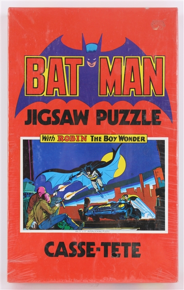 1973 Batman with Robin Boy Wonder Sealed Jigsaw Puzzle 8x13 w/ Neal Adams Art (MIB) Old Store Stock