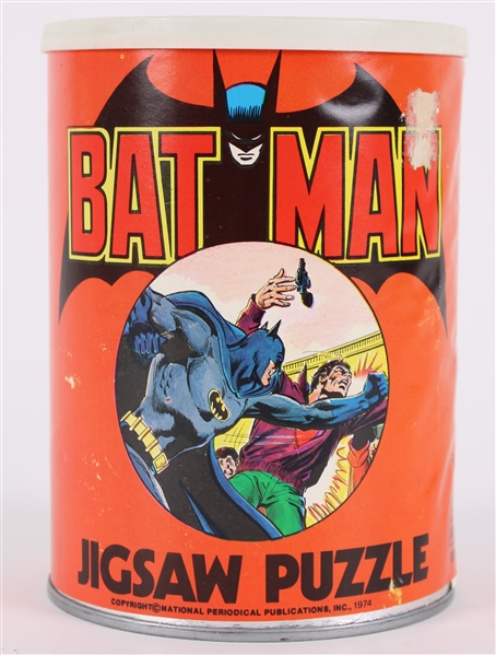 1974 Batman 200 Piece Jigsaw Puzzle (MIB) Old Store Stock Still Sealed in Can