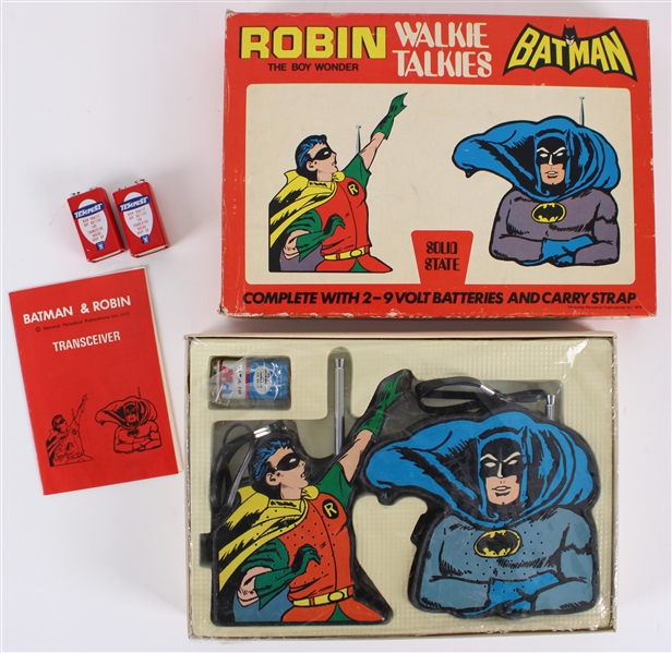 1973 Batman & Robin The Boy Wonder MIB Walkie Talkies Set