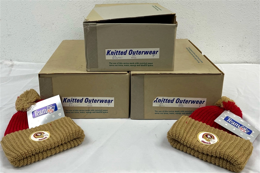 1990s San Francisco 49ers Knitted Hats (Lot of 20+)