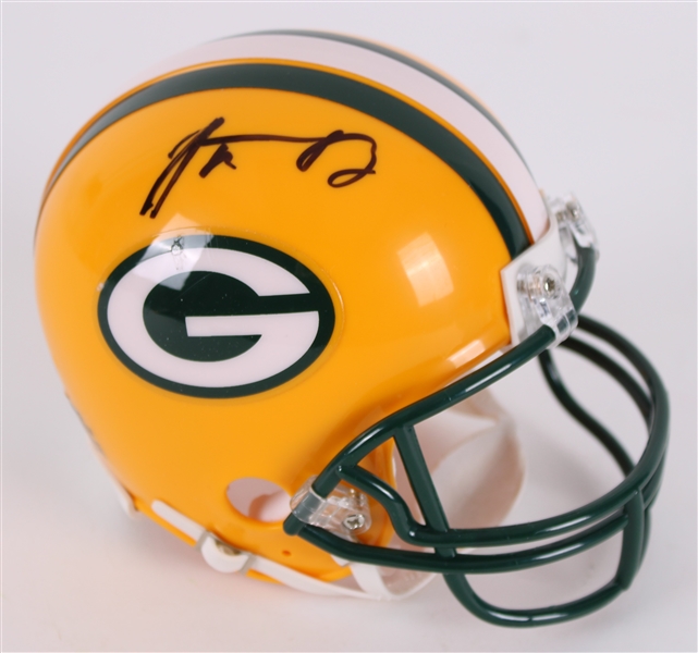 2013 Aaron Rodgers Green Bay Packers Signed Mini Helmet (Steiner)