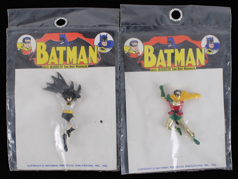 1966 Batman & Robin The Boy Wonder MOC Enamel Pins - Lot of 2