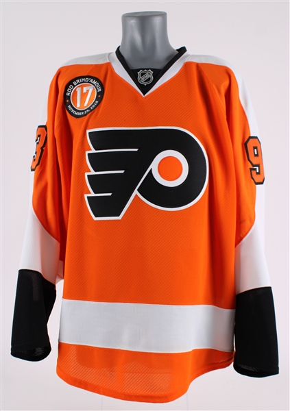 2015 (November 23) Jakub Voracek Philadelphia Flyers Game Worn Rob BrindAmour Flyers Hall of Fame Induction Night Jersey (MEARS LOA/MeiGray)