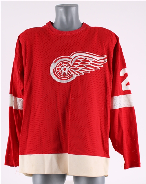 1977-79 Bill Lochead Detroit Red Wings Game Worn Road Jersey (MEARS LOA)