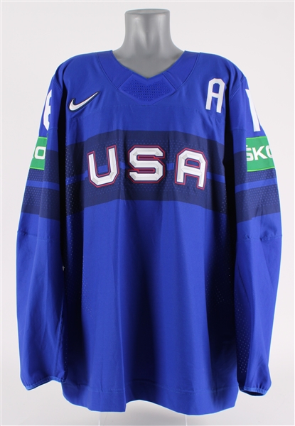 2022 Austin Watson Team USA IIHF Mens World Championship Hockey Jersey (MEARS LOA/MeiGray)