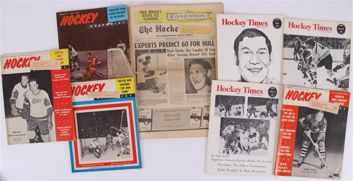 1960s-1970s Hockey Times Magazines & more (Lot of 8)