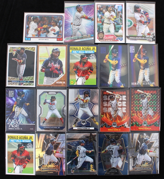 2000s Ronald Acuna Jr Atlanta Braves Trading Cards (Lot of 19)