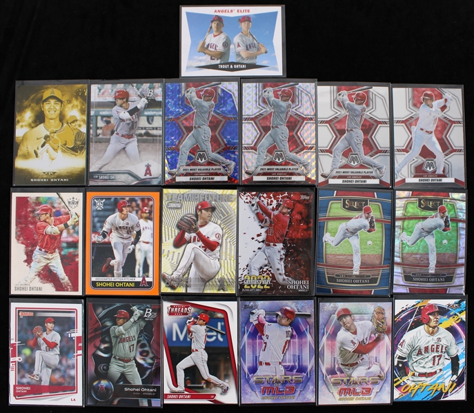 2020-2023 Shohei Ohtani Los Angeles Angels Trading Cards (Lot of 19)