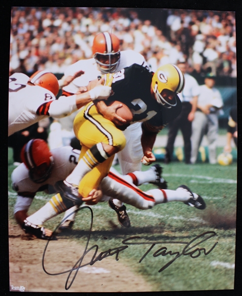 1958-1966 Jim Taylor Green Bay Packers Signed 8x10 Photo (JSA)