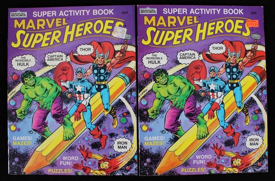 1983 Marvel Super Hereos Super Activity Book (Lot of 2)