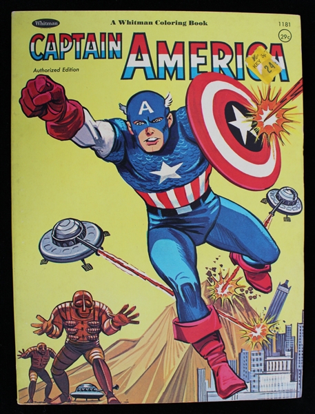 1966 Marvelmania Whitman Captain America Coloring Book