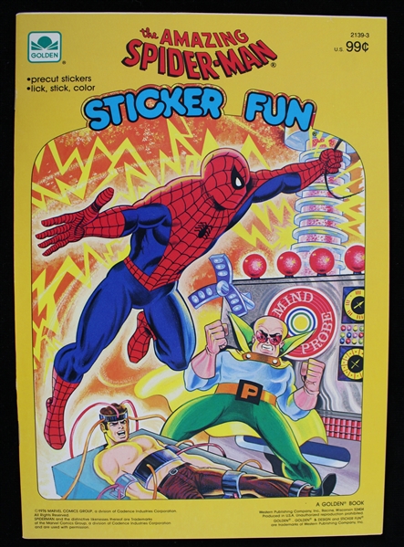 1976 The Amazing Spiderman Sticker Book