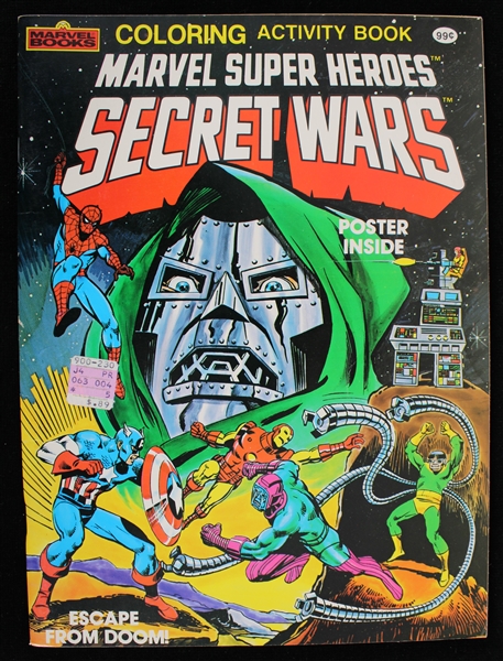 1984 Marvel Books Marvel Super Heroes Secret Wars Coloring Activity Book With Poster Inside