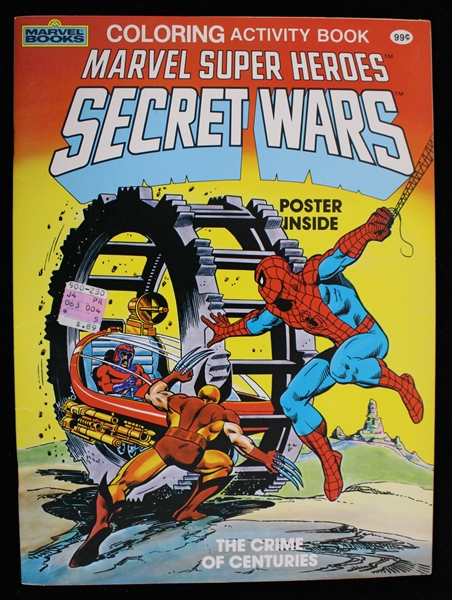 1984 Marvel Books Marvel Super Heroes Secret Wars Coloring Activity Book With Poster Inside