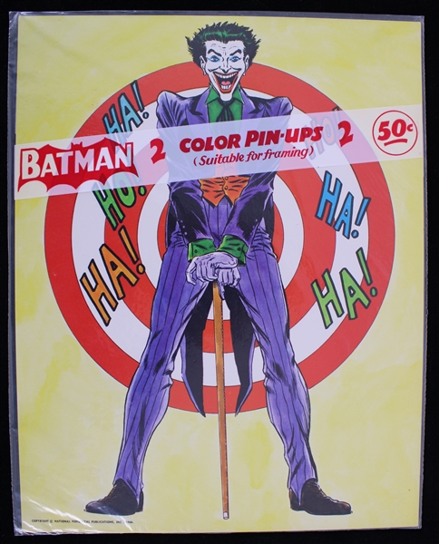 1966 Pack of 2 Batman and Joker 11"x14" Pin-ups In Original Packaging