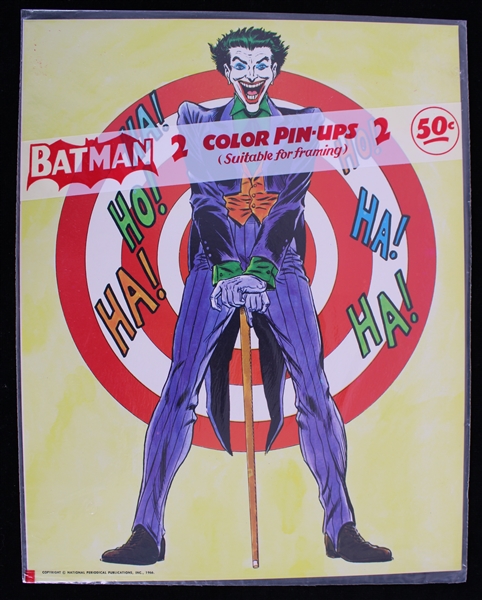 1966 Pack of 2 Batman and Joker 11"x14" Pin-ups In Original Packaging