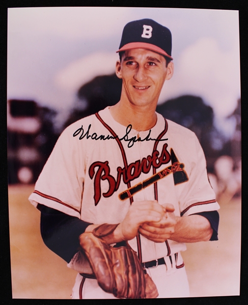 1946-1964 Warren Spahn Milwaukee Braves Signed 8x10 Photo (JSA) 