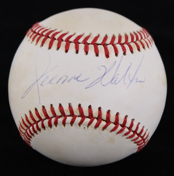 1989-90 Jerome Walton Chicago Cubs Signed ONL White Baseball (JSA)