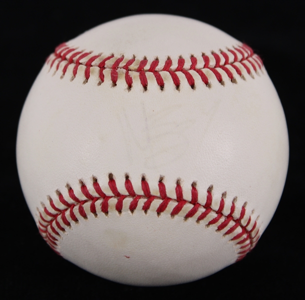 1993-94 Manny Ramirez Cleveland Indians Signed OAL Brown Baseball (JSA)