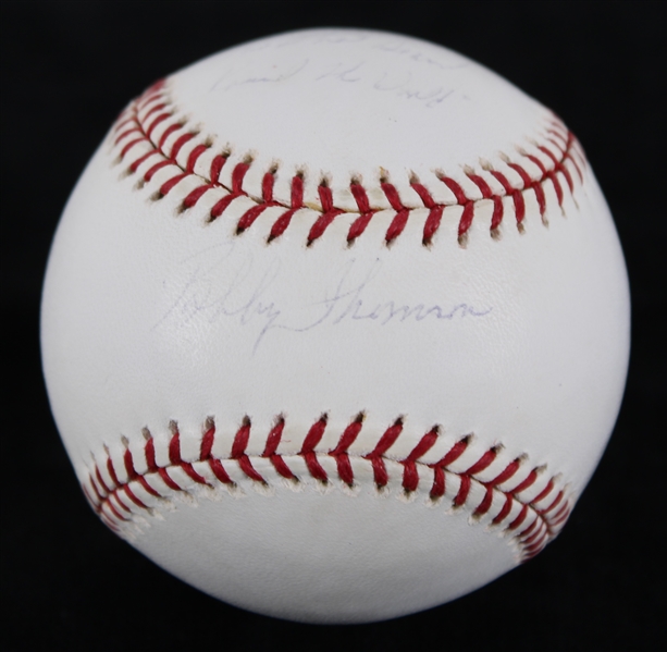 1995-99 Bobby Thomson New York Giants Signed ONL Coleman Baseball (JSA) **333**