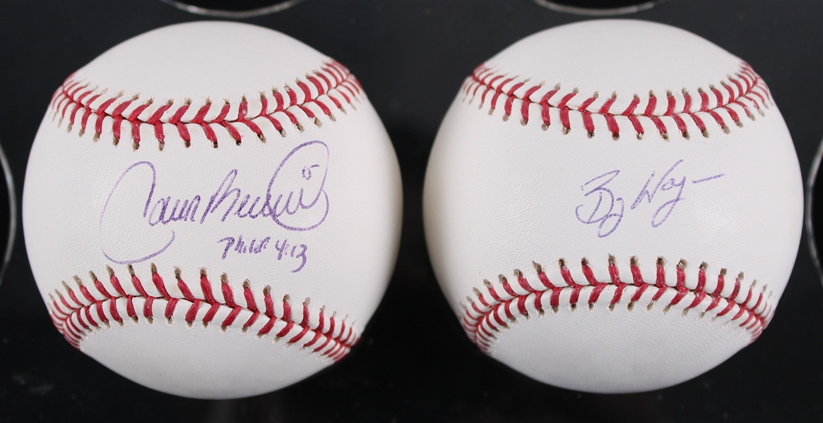 2000s Billy Wagner Carlos Beltran New York Mets Signed OML Selig Baseballs - Lot of 2 **313**