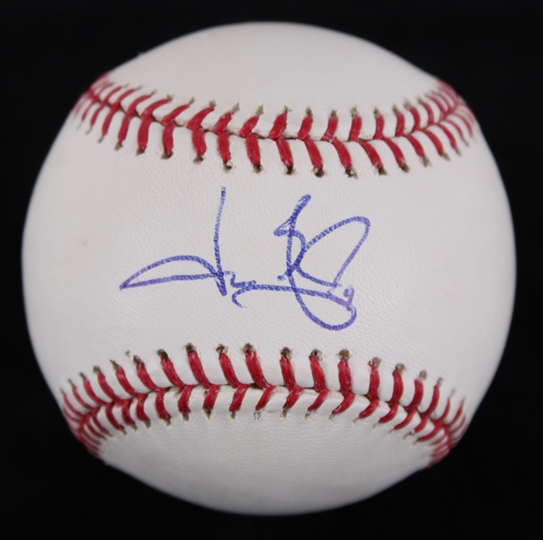 2009 Jason Giambi Oakland Athletics Signed OML Selig Baseball (JSA) **SF Jacobson / 204**