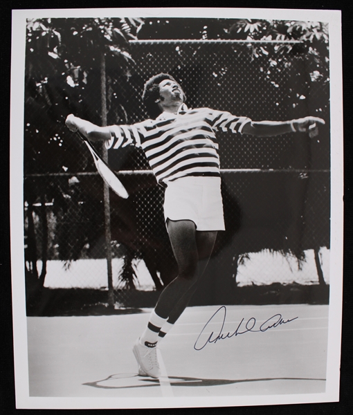 1970s Arthur Ashe Tennis Champion Signed 8x10 Photo (JSA)