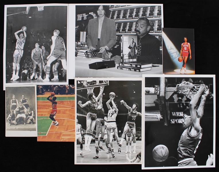 1900s-90s Basketball Photography Collection - Lot of 7 w/ George Mikan, Michael Jordan, Wilt Chamberlain, Julius Erving & More