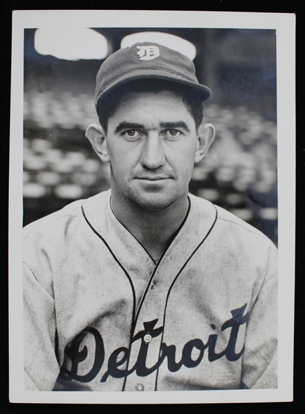 1934-38 Mickey Cochrane Detroit Tigers 5" x 7" Original Photograph