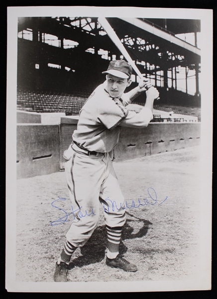 1941-63 Stan Musial St Louis Cardinals Signed 5x7 Photo (JSA)