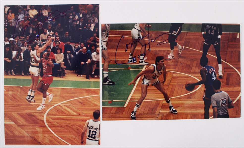 1987 Conner Henry Boston Celtics Signed 4x6 Photos (Lot of 2)(JSA)