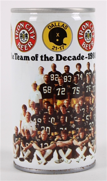 1980 Pittsburgh Steelers Team of the Decade Iron City Beer Empty Can 