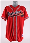 2012 Tommy Hanson Atlanta Braves Game Worn Alternate Jersey (MEARS LOA/MLB Hologram)