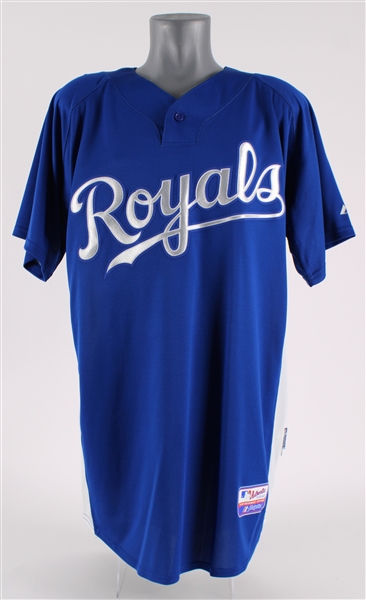 2007-09 Tony Pena Kansas City Royals Signed Spring Training Jersey (MEARS LOA/JSA)