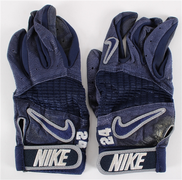 1997-98 Ken Griffey Jr. Seattle Mariners Game Worn Nike Batting Gloves (MEARS LOA)