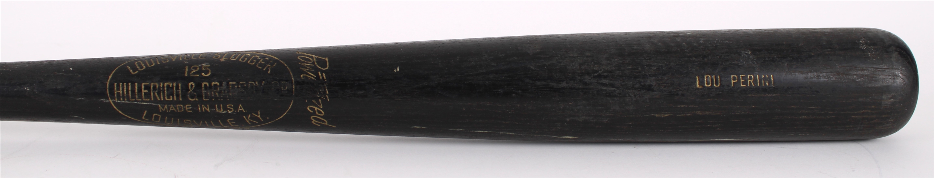 1961-62 Lou Perini Milwaukee Braves H&B Louisville Slugger Lathe Bat (MEARS LOA)