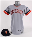 1976 Detroit Tigers Cap Attributed to Mark Fidrych + Professional Model Road Jersey (MEARS LOA)