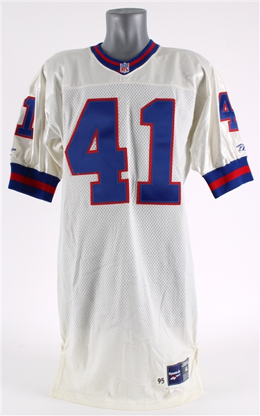 1996 Conrad Hamilton New York Giants Signed Game Worn Road Jersey (MEARS LOA / Giants Letter / MeiGray)