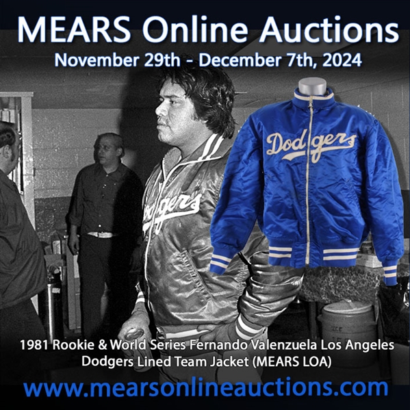 1981 Rookie & World Series Fernando Valenzuela Los Angeles Dodgers Lined Team Jacket (MEARS LOA) 