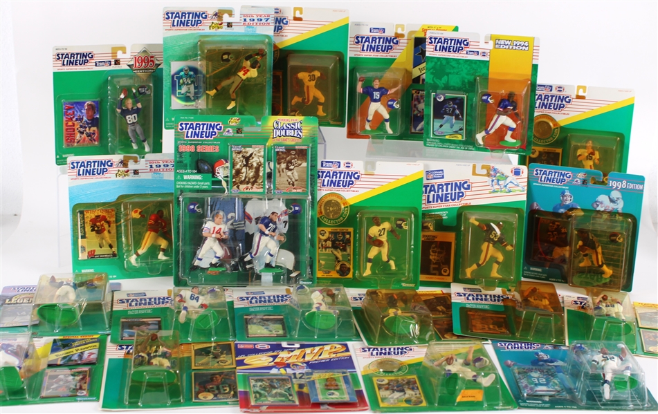 1980s-90s NY Giants Kenner Starting Line Ups MIB (Lot of 28)