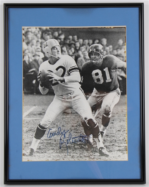 1956-1964 Andy Robustelli NY Giants Signed 14x18 Framed Photo (JSA)