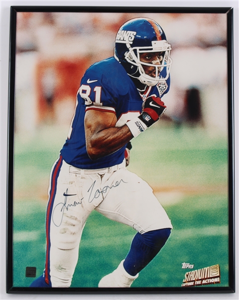 1996-2008 Amani Toomer NY Giants Signed 11x14 Framed Topps Stadium Club Photo (JSA) 