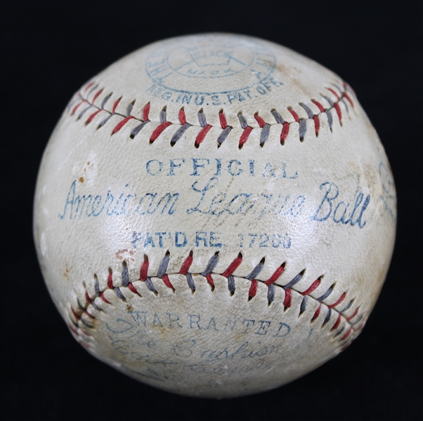 1929-30 Philadelphia Athletics & Chicago White Sox Multi Signed OAL Barnard Baseball w/ 12 Signatures Including Eddie Collins & More *Full JSA Letter*