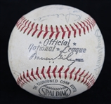 1967 Atlanta Braves Team Signed ONL Giles Baseball from Personal Collection of Hank Aaron w/ 22 Signatures (MEARS LOA/Susan Bailey Letter/JSA)