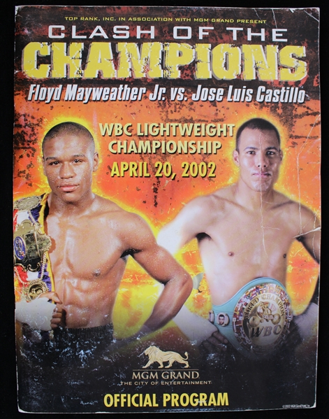 2002 Floyd Mayweather Jr. vs Jose Luis Castillo Official Program