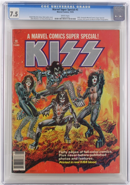 1978 Marvel Comics Marvel Super Special #5 KISS (CGC Slabbed 7.5)