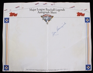 1990s Joe Garagiola Hall of Fame Broadcaster Signed Topps All Star Fan Fest Autograph Sheet (JSA)