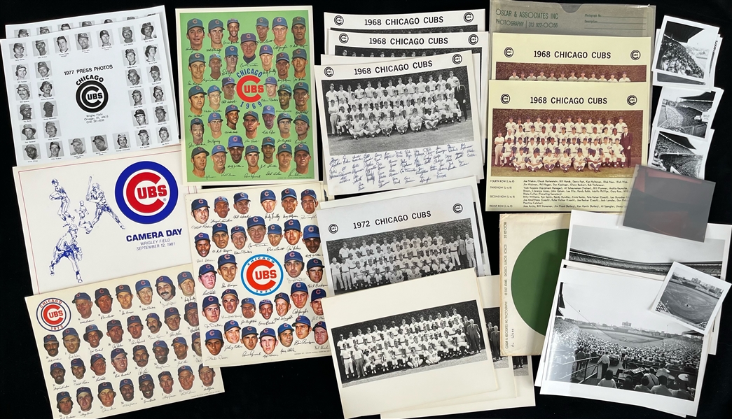 1966-81 Chicago Cubs Photography Collection - Lot of 100+ w/ Team Photos, Wrigley Field & More