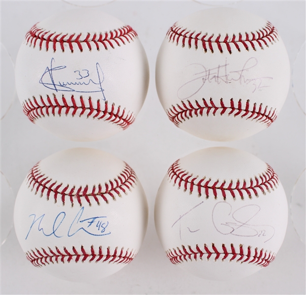 2010s Milwaukee Brewers Signed OML Selig Baseballs - Lot of 4 w/ Carlos Villanueva, LaTroy Hawkins, Tom Gorzelanny & Neal Cotts (JSA)