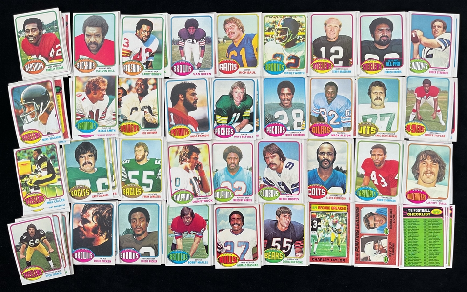 1976 Topps Football Trading Card Collection - Lot of 186 w/ Numerous Hall of Famer & Star Cards